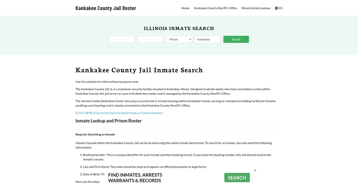 Preview of kankakeecountyjail.org
