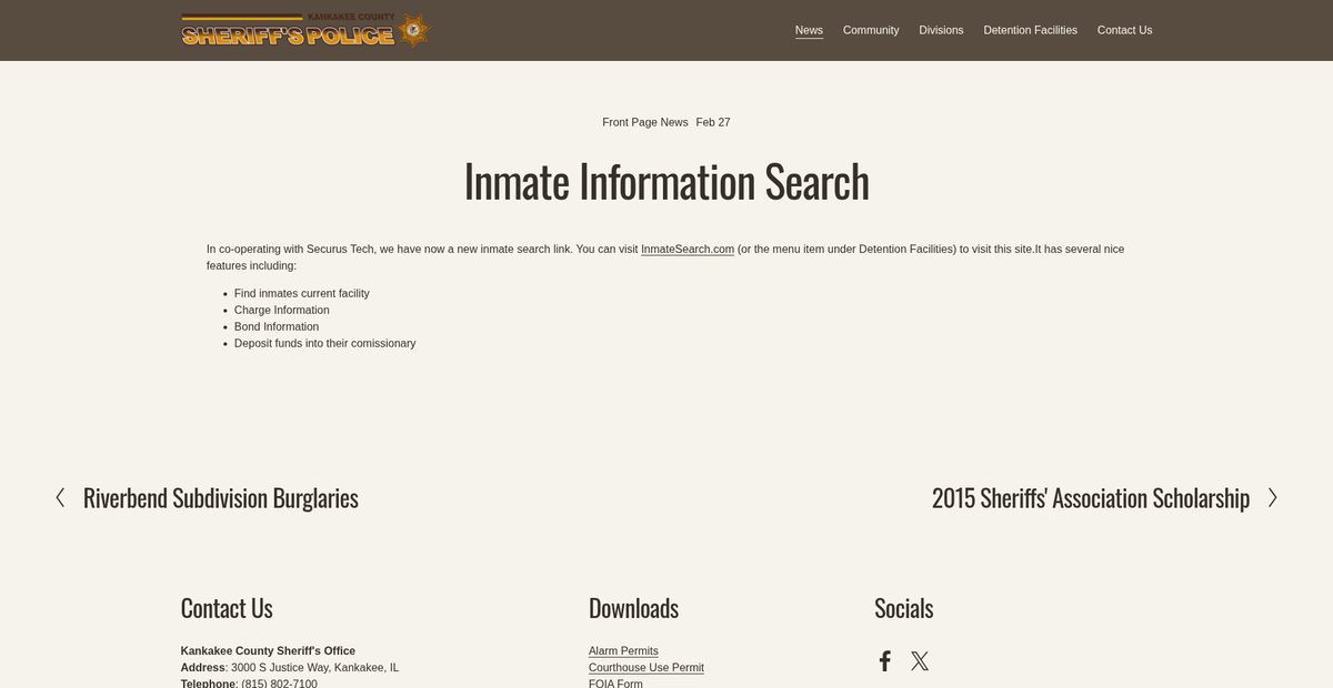 Preview of kankakeecountysheriff.com