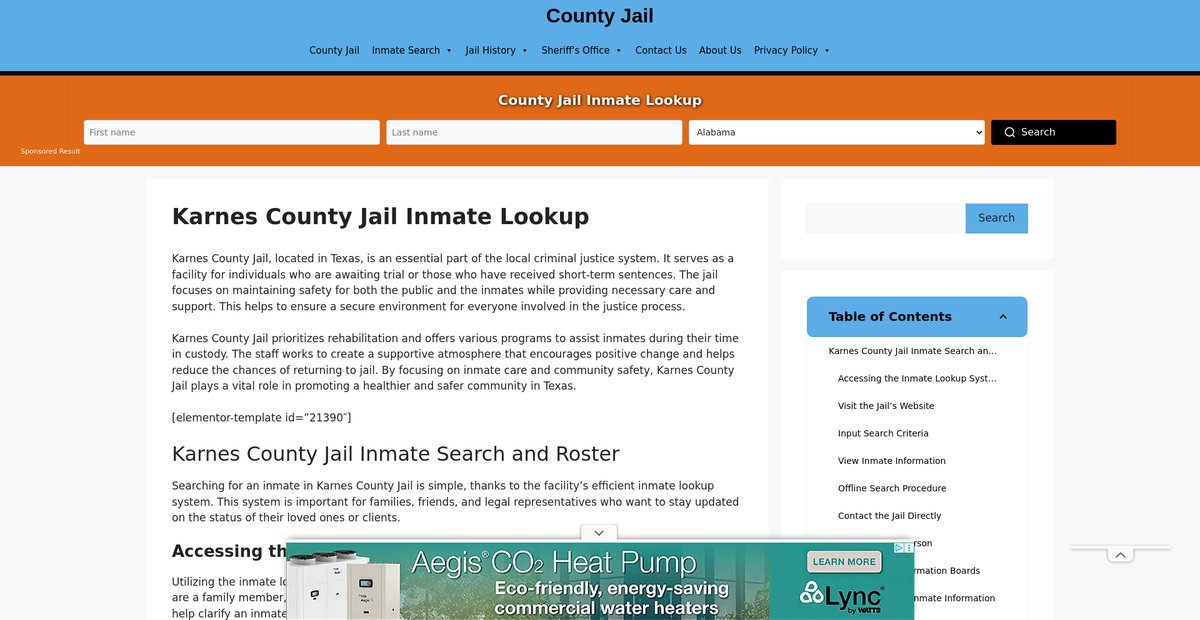 Preview of karnes.countyjail.org