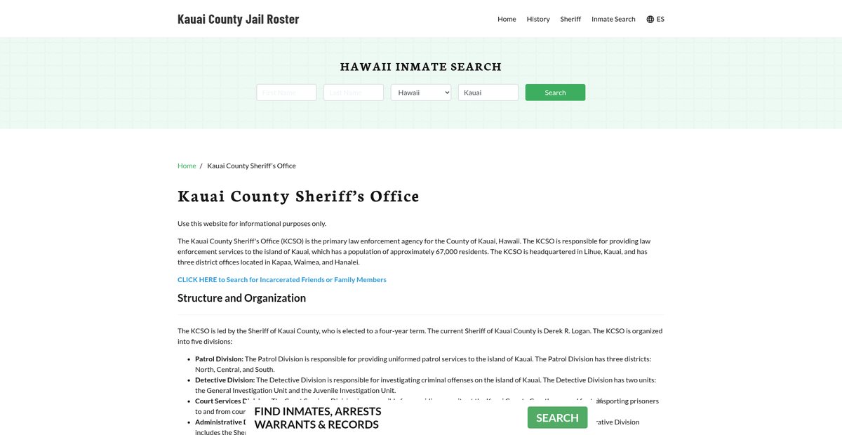 Preview of kauaicountyjail.org