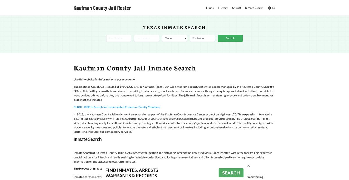 Preview of kaufmancountyjail.org