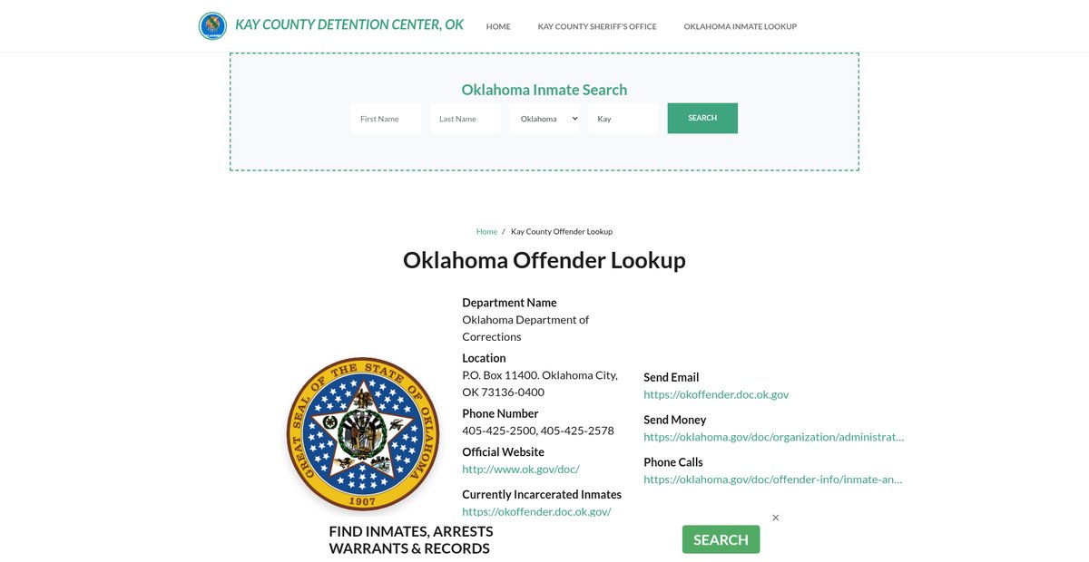 Preview of kaycountydetentionok.org