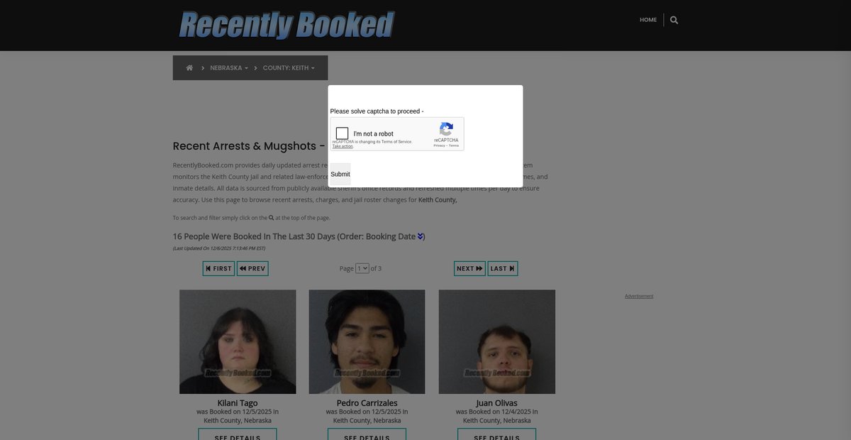 Preview of recentlybooked.com