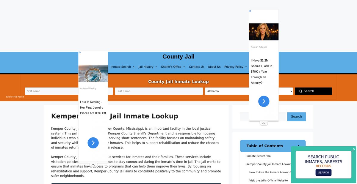 Preview of kemper.countyjail.org