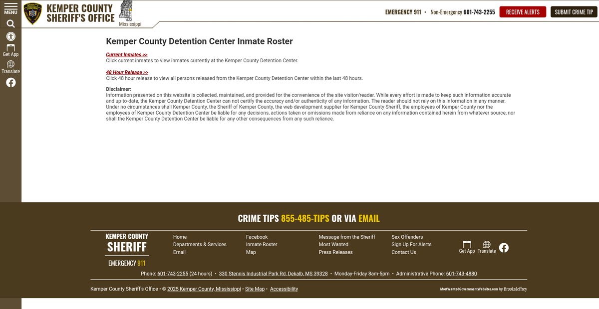 Preview of kempercountysheriff.com