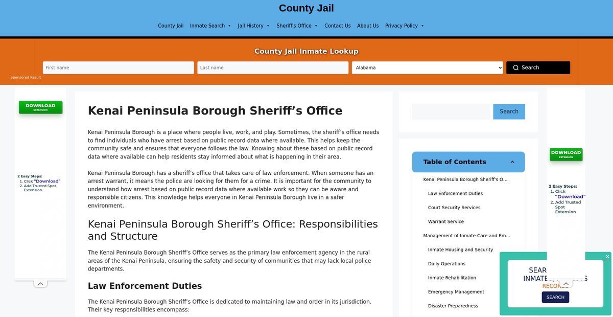 Preview of kenai-peninsula-borough-sheriff-arrest-warrants.countyjail.org