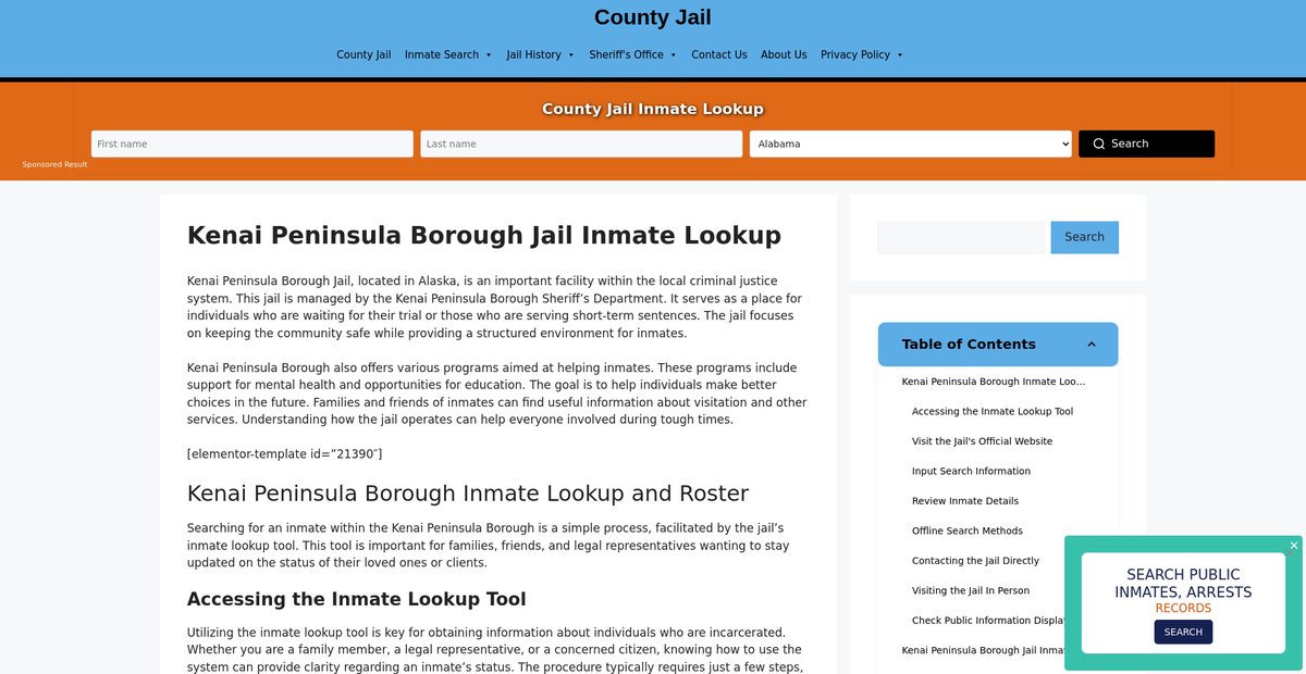 Preview of kenai-peninsula-borough.countyjail.org