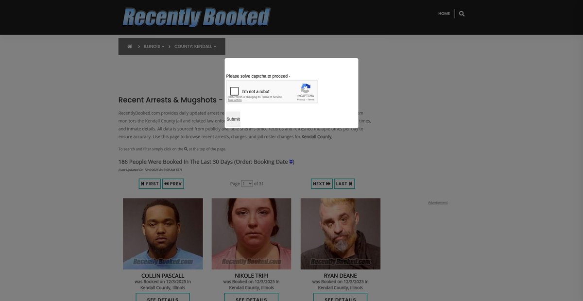 Preview of recentlybooked.com