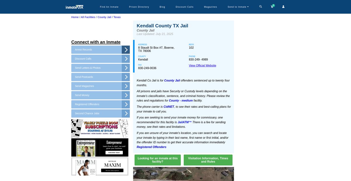 Preview of inmateaid.com