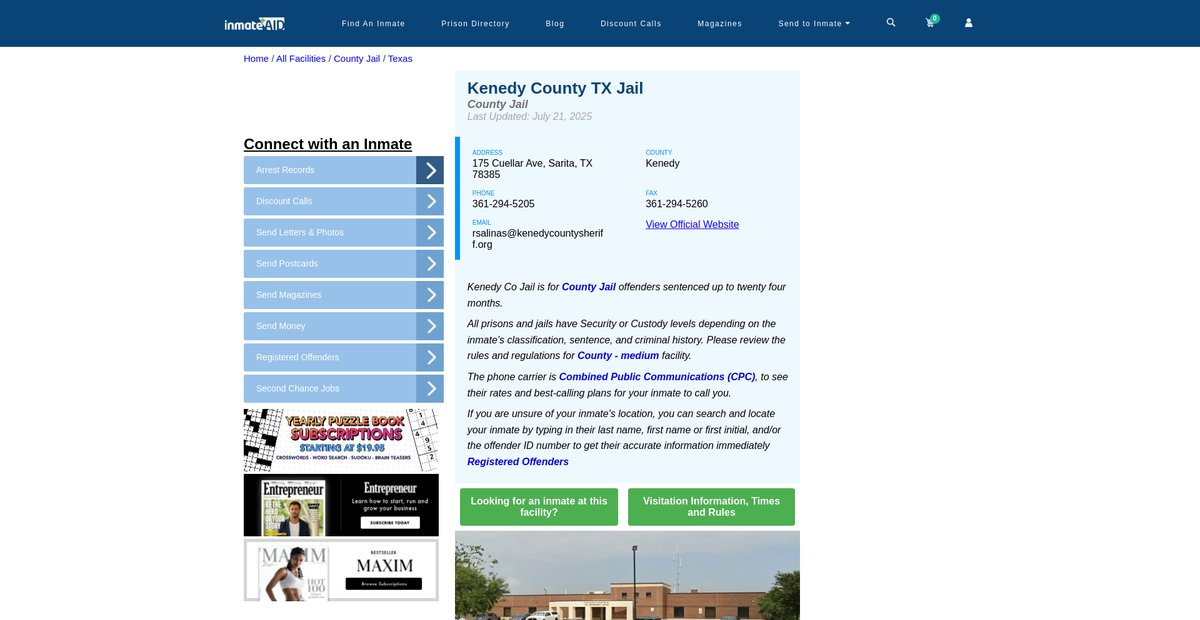 Preview of inmateaid.com
