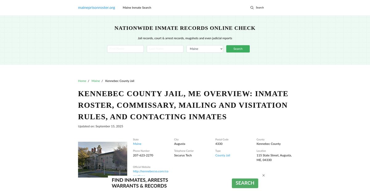 Preview of maineprisonroster.org
