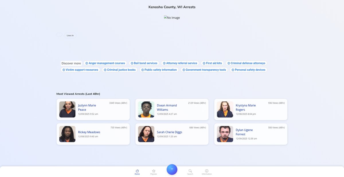 Preview of kenoshacountywi.publicjailrecords.com