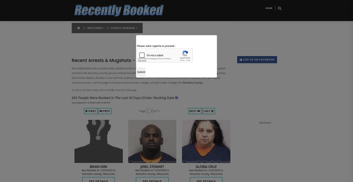 Preview of recentlybooked.com