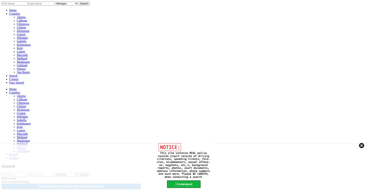 Preview of michigan.arrests.org