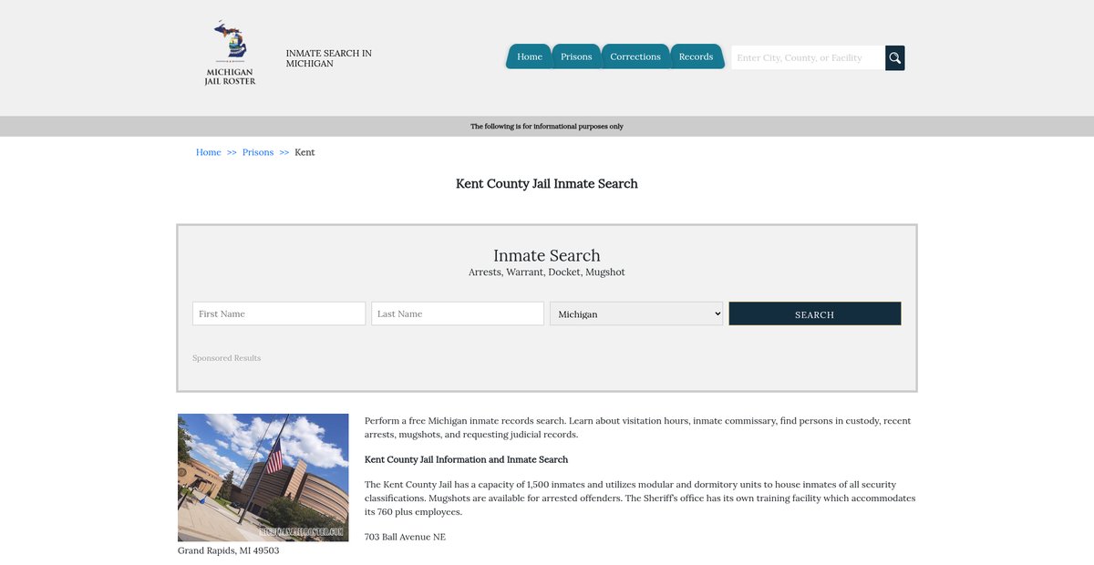 Preview of michiganjailroster.com