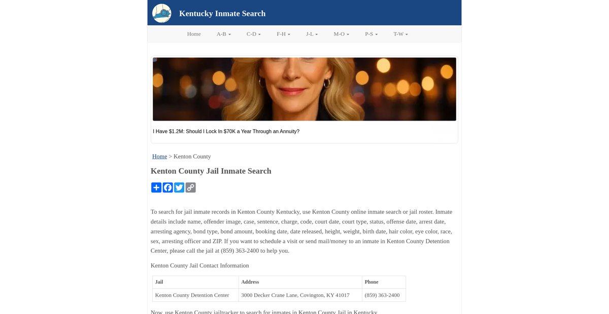 Preview of inmatesearchky.org