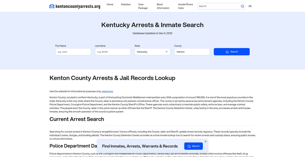 Preview of kentoncountyarrests.org