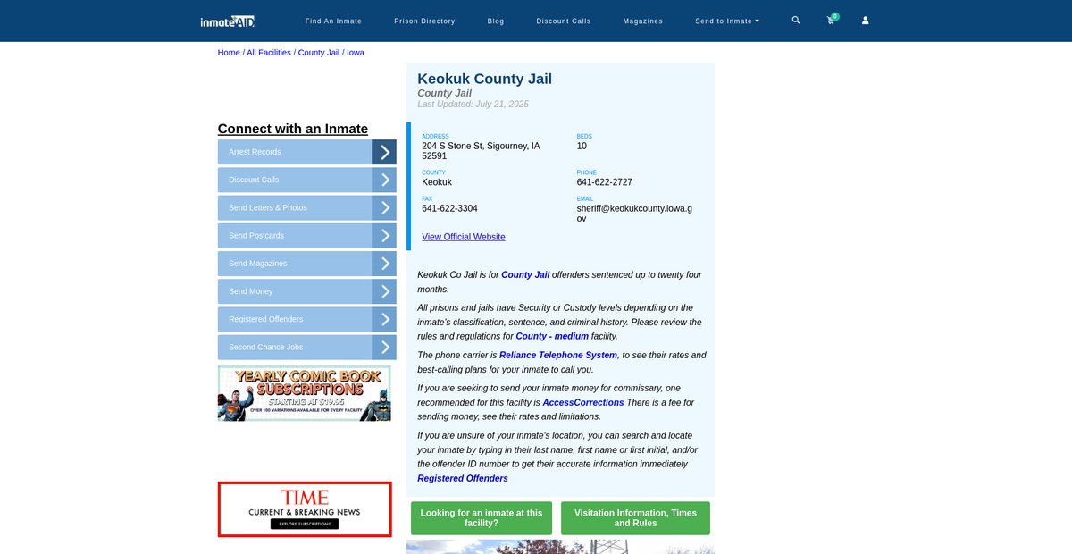 Preview of inmateaid.com