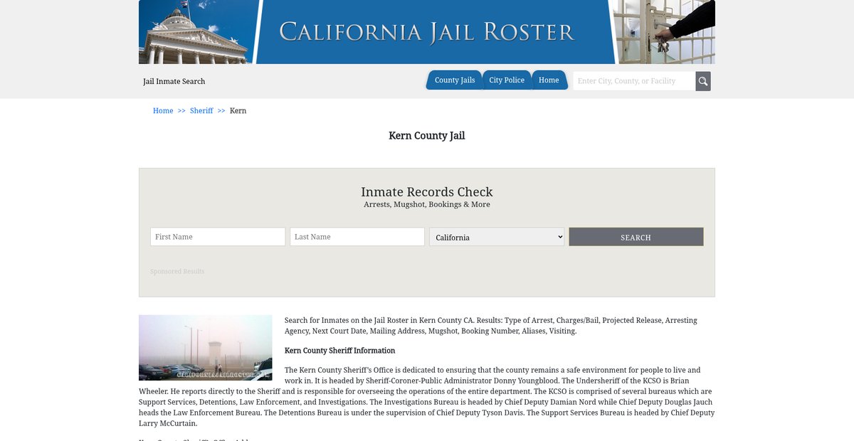 Preview of californiajailroster.com
