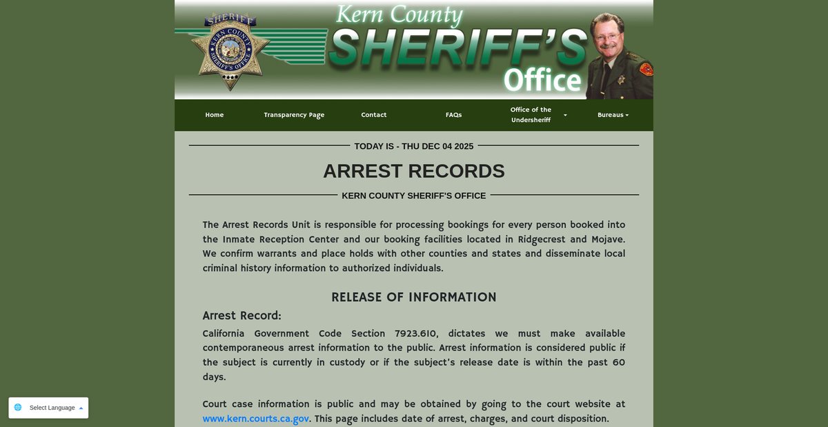 Preview of kernsheriff.org