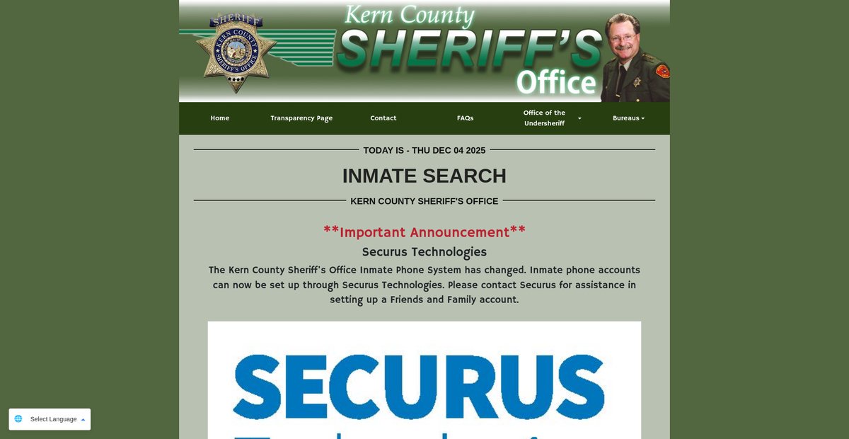 Preview of kernsheriff.org