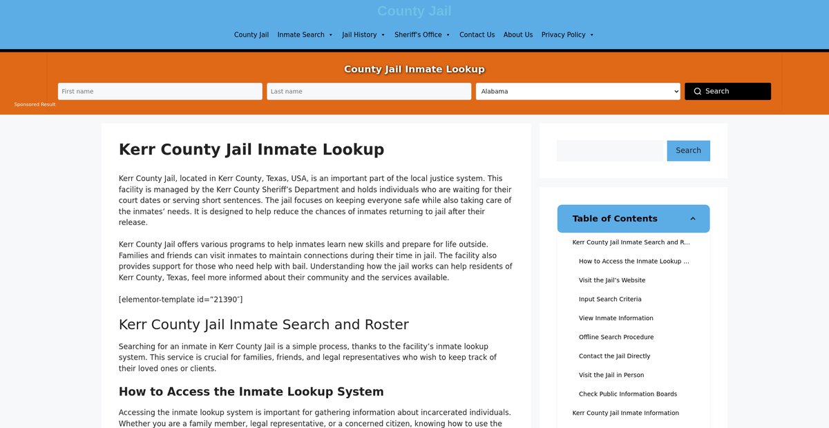 Preview of kerr.countyjail.org