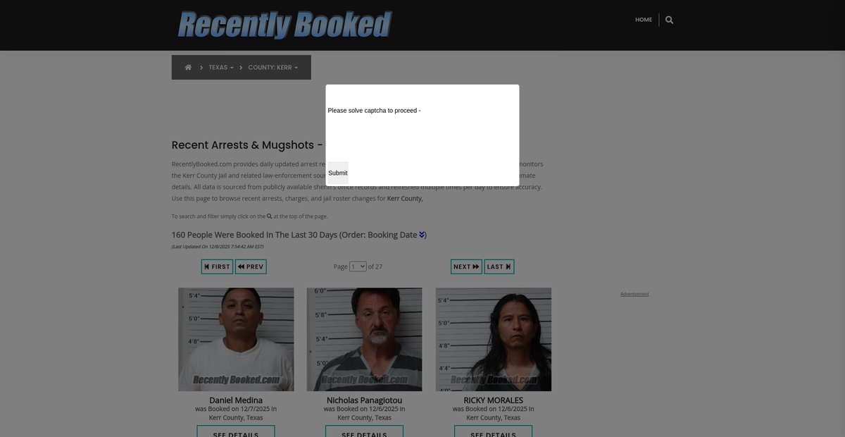 Preview of recentlybooked.com