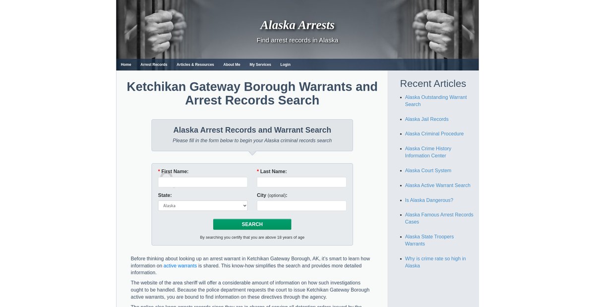 Preview of alaskaarrests.org