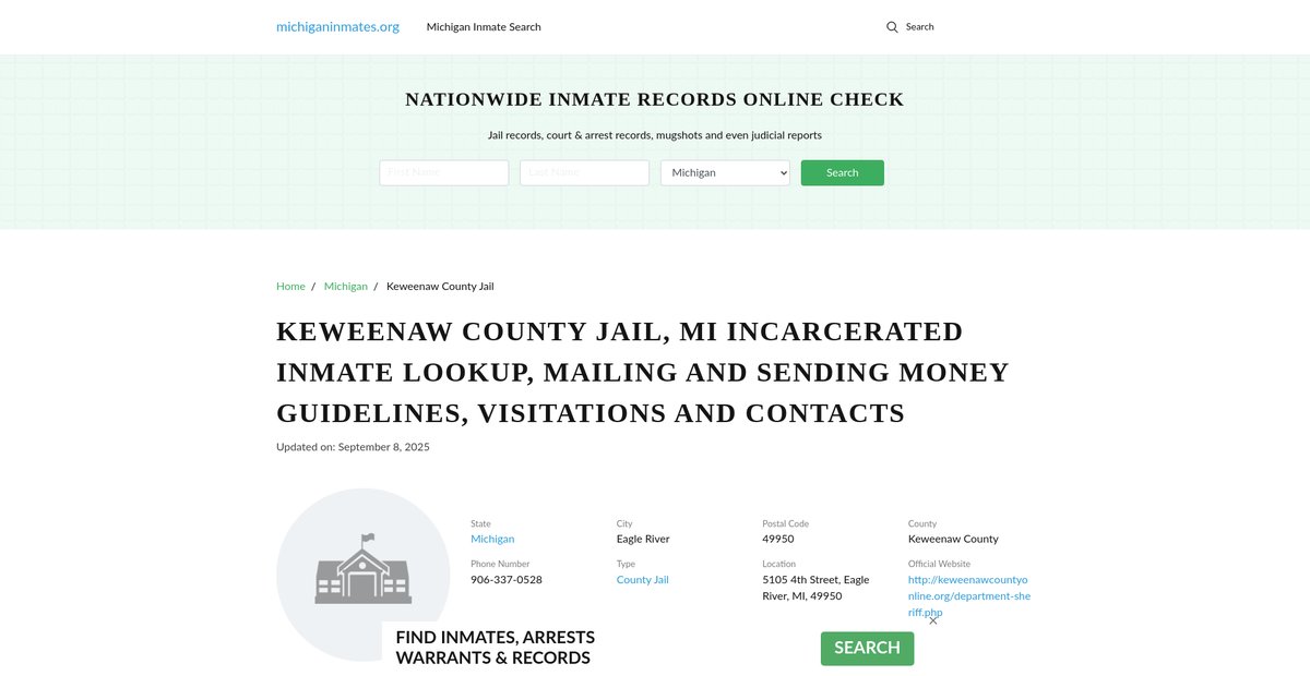 Preview of michiganinmates.org