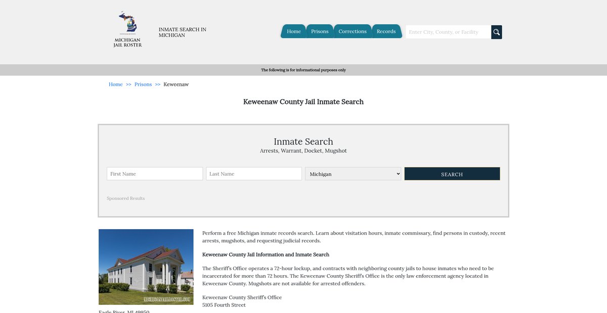 Preview of michiganjailroster.com