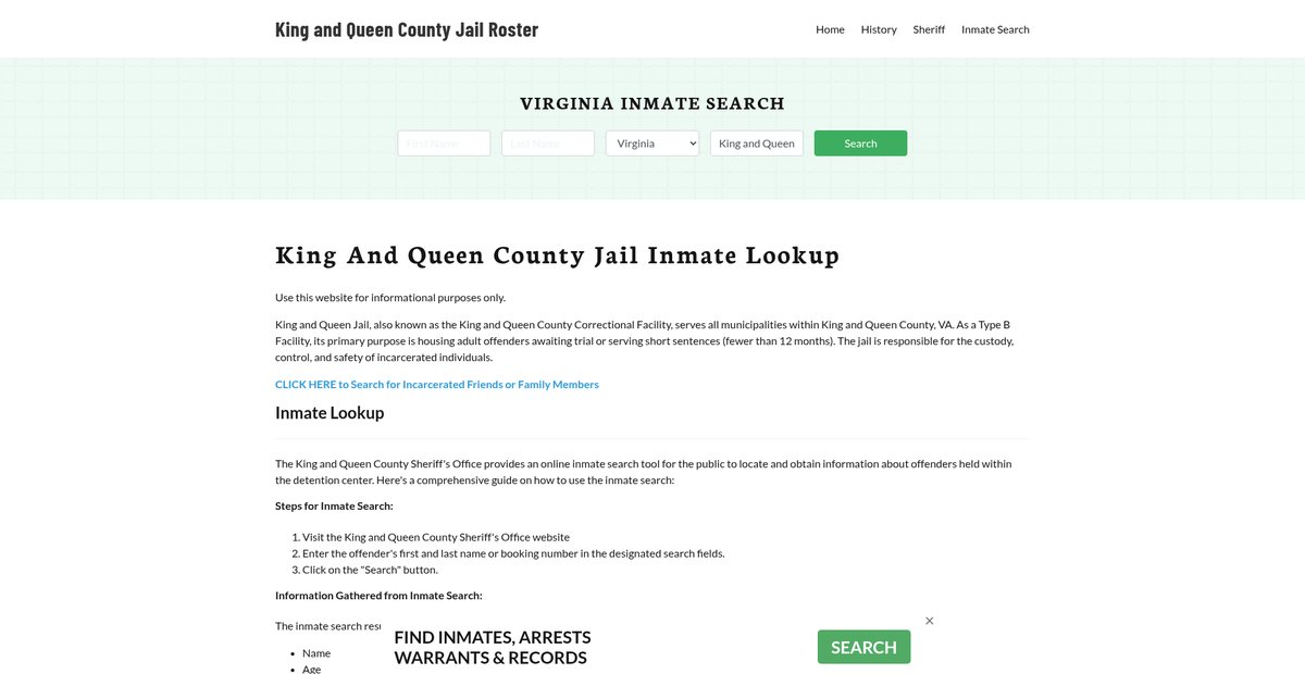 Preview of kingandqueencountyjail.org