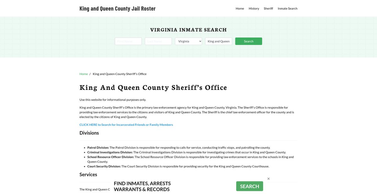 Preview of kingandqueencountyjail.org