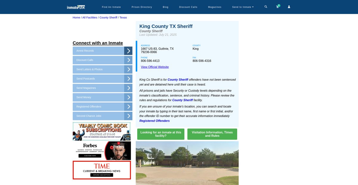 Preview of inmateaid.com