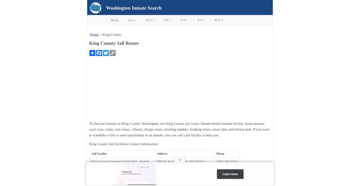 Preview of inmatesearchwa.org