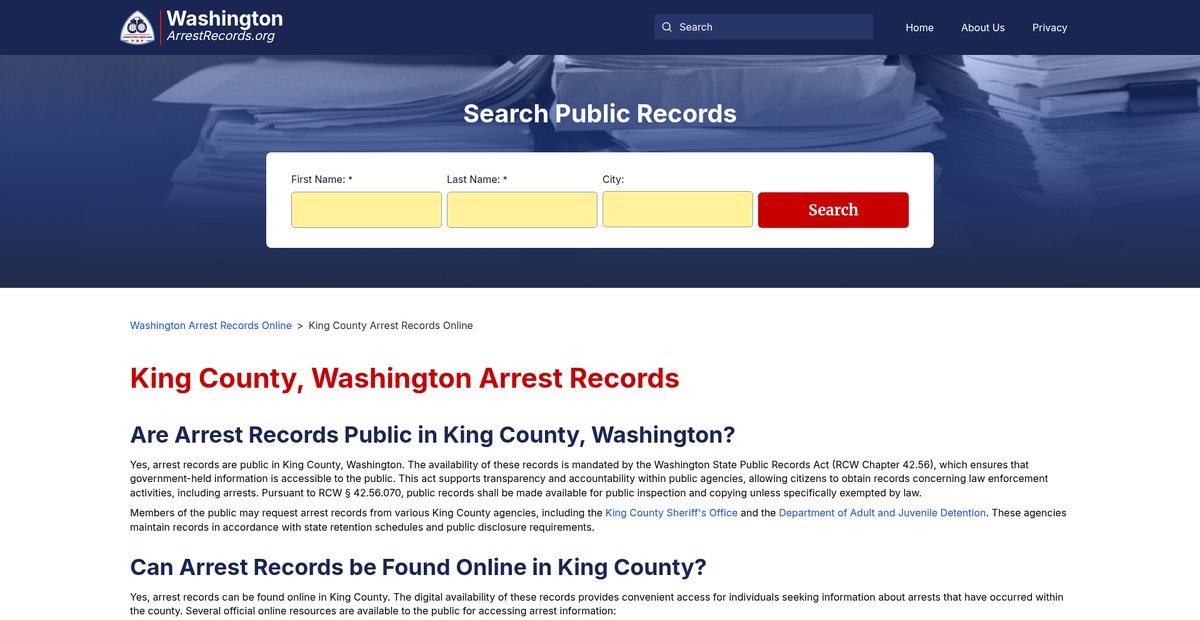 Preview of washingtonarrestrecords.org