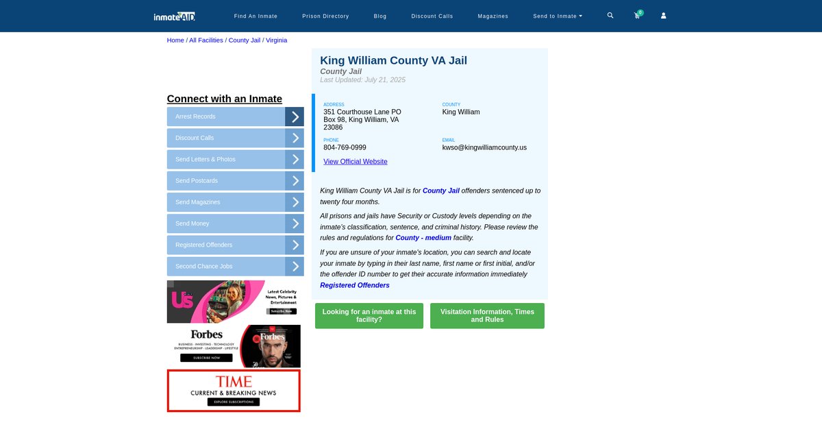 Preview of inmateaid.com