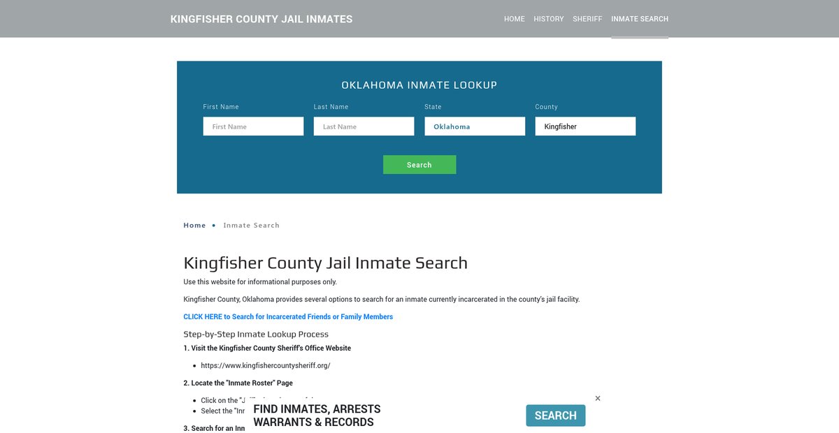 Preview of kingfisherjailroster.org
