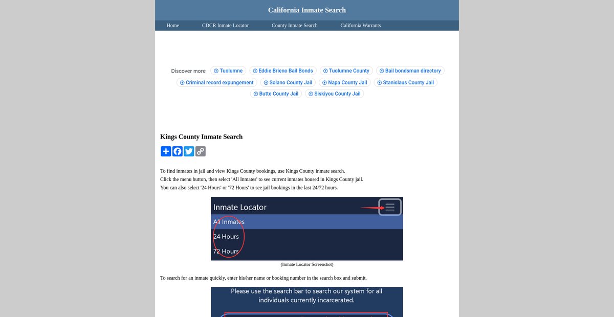 Preview of inmatesearchcalifornia.org