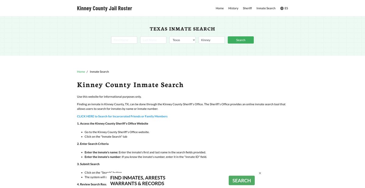 Preview of kinneycountyjail.org