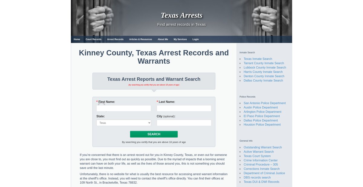 Preview of texasarrests.org