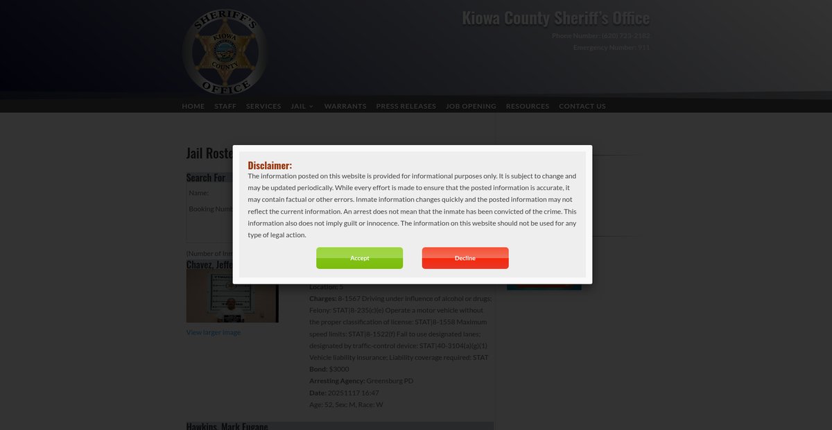 Preview of kiowacokssheriff.com