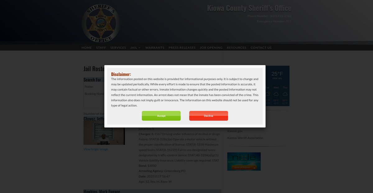 Preview of kiowacokssheriff.com