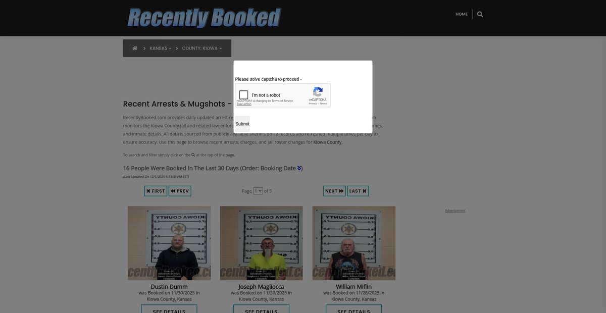Preview of recentlybooked.com