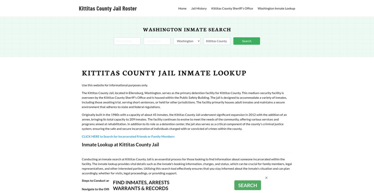 Preview of kittitascountyjail.org