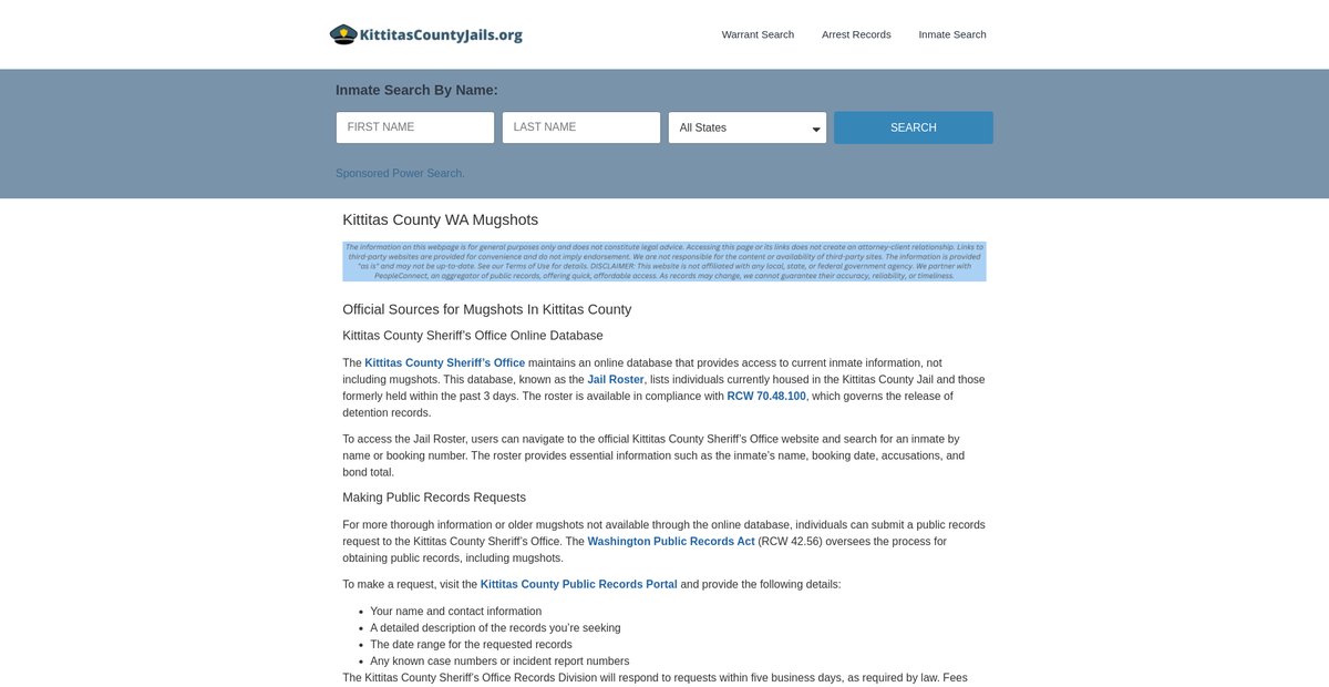 Preview of kittitascountyjails.org