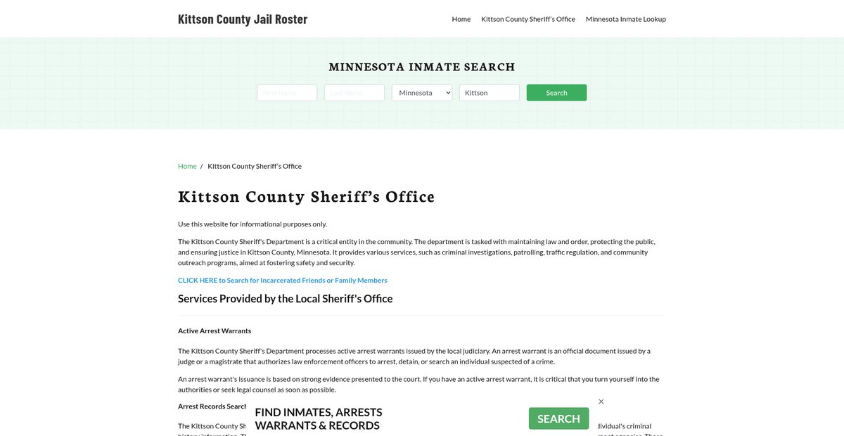 Preview of kittsoncountyjail.org