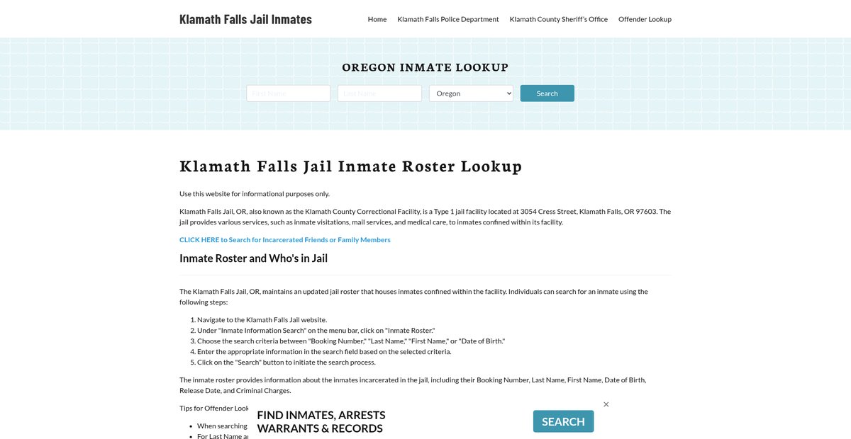 Preview of klamathfallsjail.org