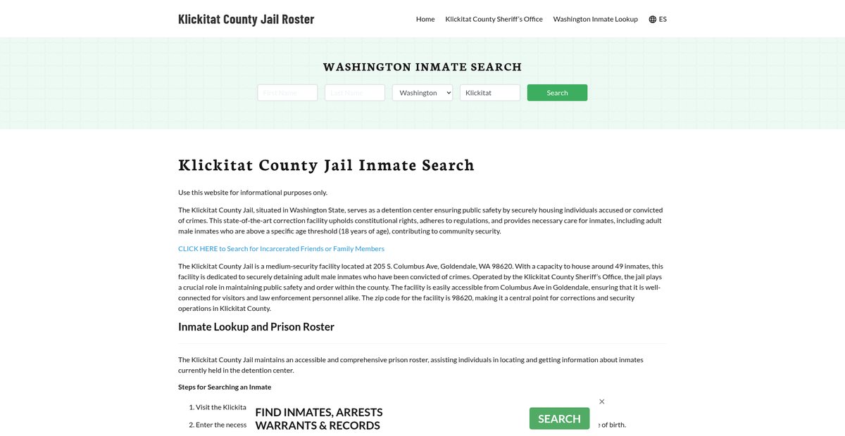 Preview of klickitatcountyjail.org