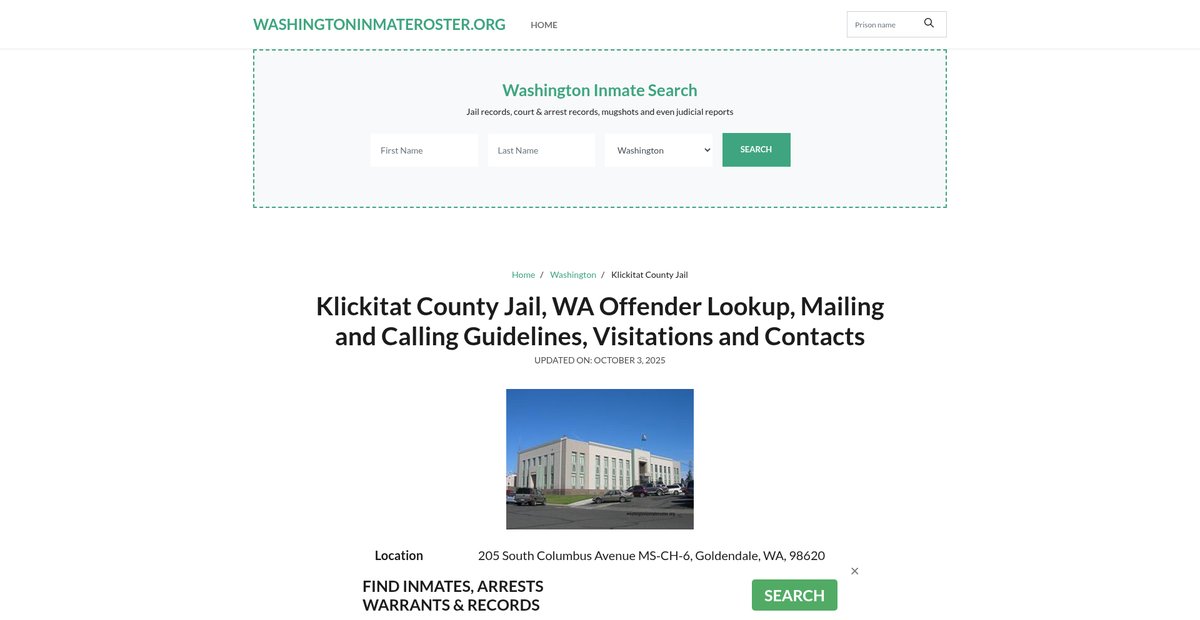 Preview of washingtoninmateroster.org