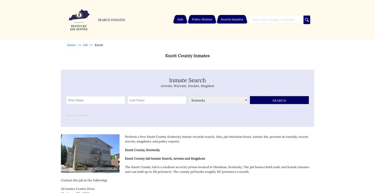 Preview of kentuckyjailroster.com